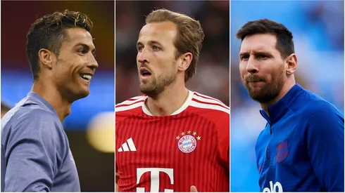 Cristiano Ronaldo, Harry Kane, and Lionel Messi.