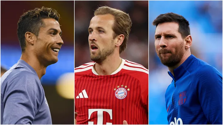 Cristiano Ronaldo, Harry Kane, and Lionel Messi.