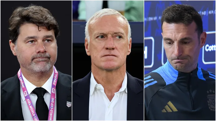Mauricio Pochettino, Didier Deschamps and Lionel Scaloni.