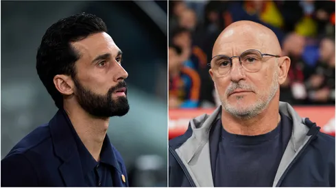Real Madrid coach Alvaro Arbeloa and Spain manager Luis de la Fuente.