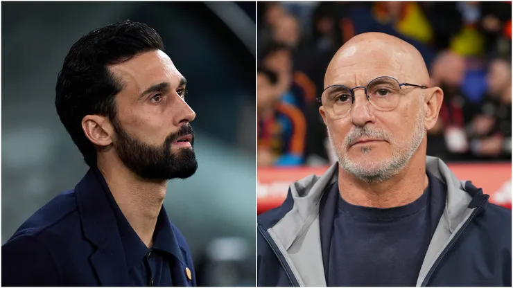 Real Madrid coach Alvaro Arbeloa and Spain manager Luis de la Fuente.