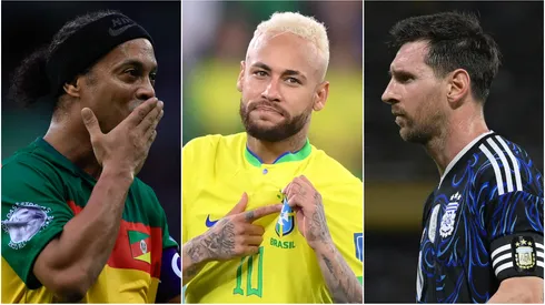 Ronaldinho, Neymar and Lionel Messi.