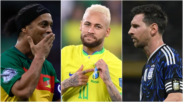 Ronaldinho, Neymar and Lionel Messi.