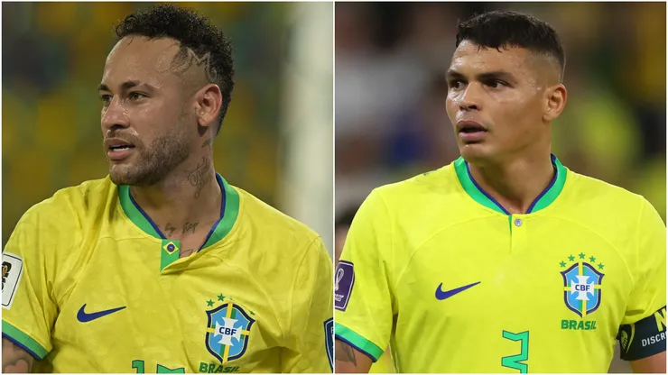 Brazil stars Neymar Jr. and Thiago Silva.
