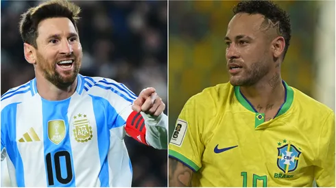 Lionel Messi of Argentina and Neymar Jr. of Brazil.