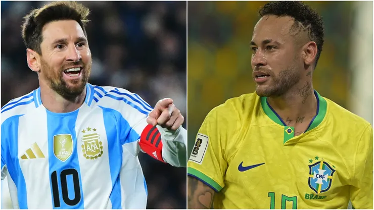 Lionel Messi of Argentina and Neymar Jr. of Brazil.