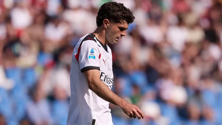 Christian Pulisic of AC Milan looks on