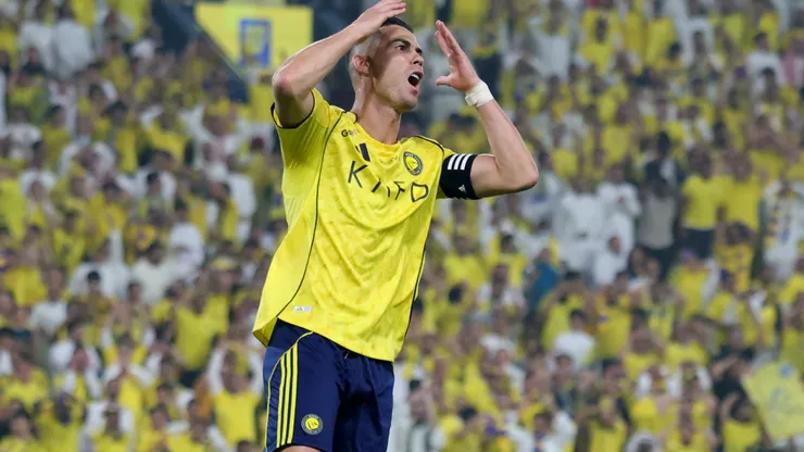 Cristiano Ronaldo of Al Nassr reacts