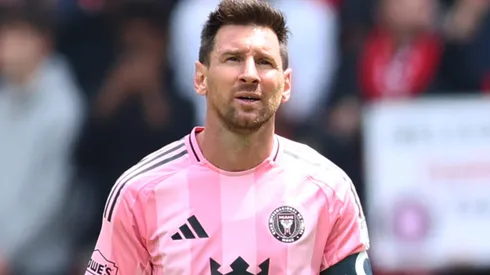Lionel Messi #10 of Inter Miami CF reacts during the MLS match.