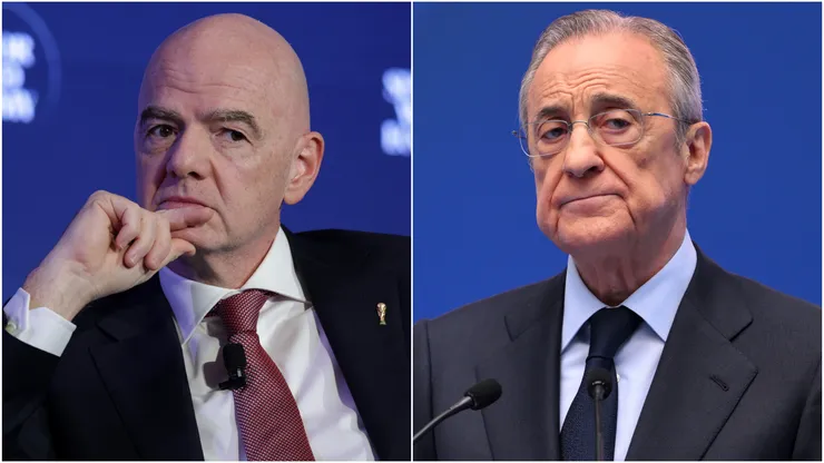 Gianni Infantino (left) and Florentino Perez (right)