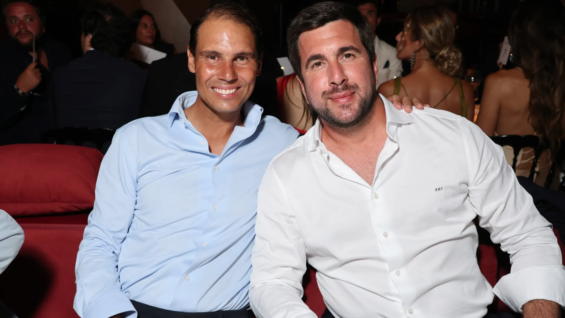 Rafael Nadal at an event with Riquelme (Arnold Jerocki/Getty Images for Twiga Monte-Carlo)