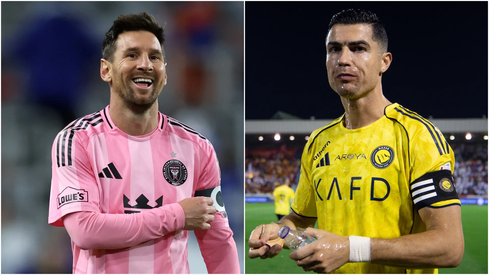Inter Miami’s Lionel Messi and Al Nassr’s Cristiano Ronaldo.