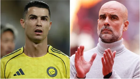 Cristiano Ronaldo (left) and Pep Guardiola (right)