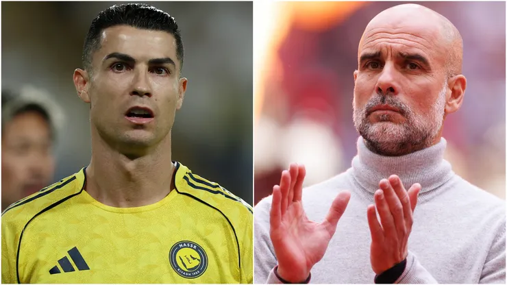 Cristiano Ronaldo (left) and Pep Guardiola (right)