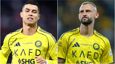 Cristiano Ronaldo and Marcelo Brozovic of Al Nassr.