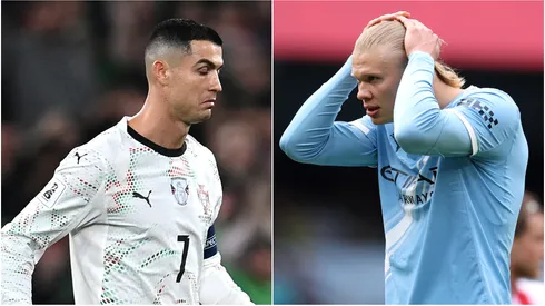 Portugal's Cristiano Ronaldo and Manchester City's Erling Haaland.