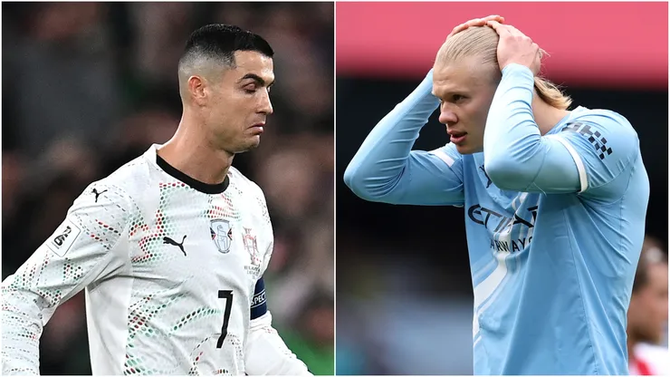Portugal's Cristiano Ronaldo and Manchester City's Erling Haaland.
