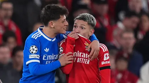 Gianluca Prestianni of Benfica and Arda Guler of Real Madrid.