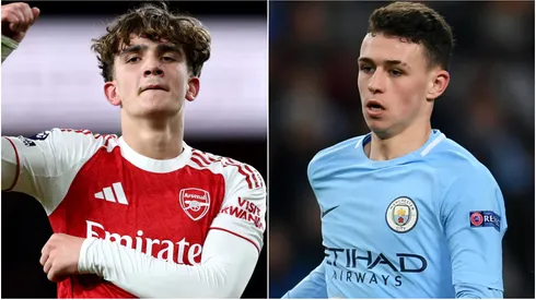 Max Dowman of Arsenal and Phil Foden of Manchester City.