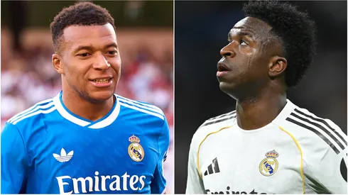 Real Madrid stars Kylian Mbappé and Vinicius Jr.