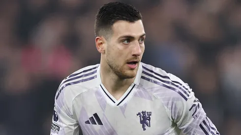Diogo Dalot of Manchester United during a Premier League match.