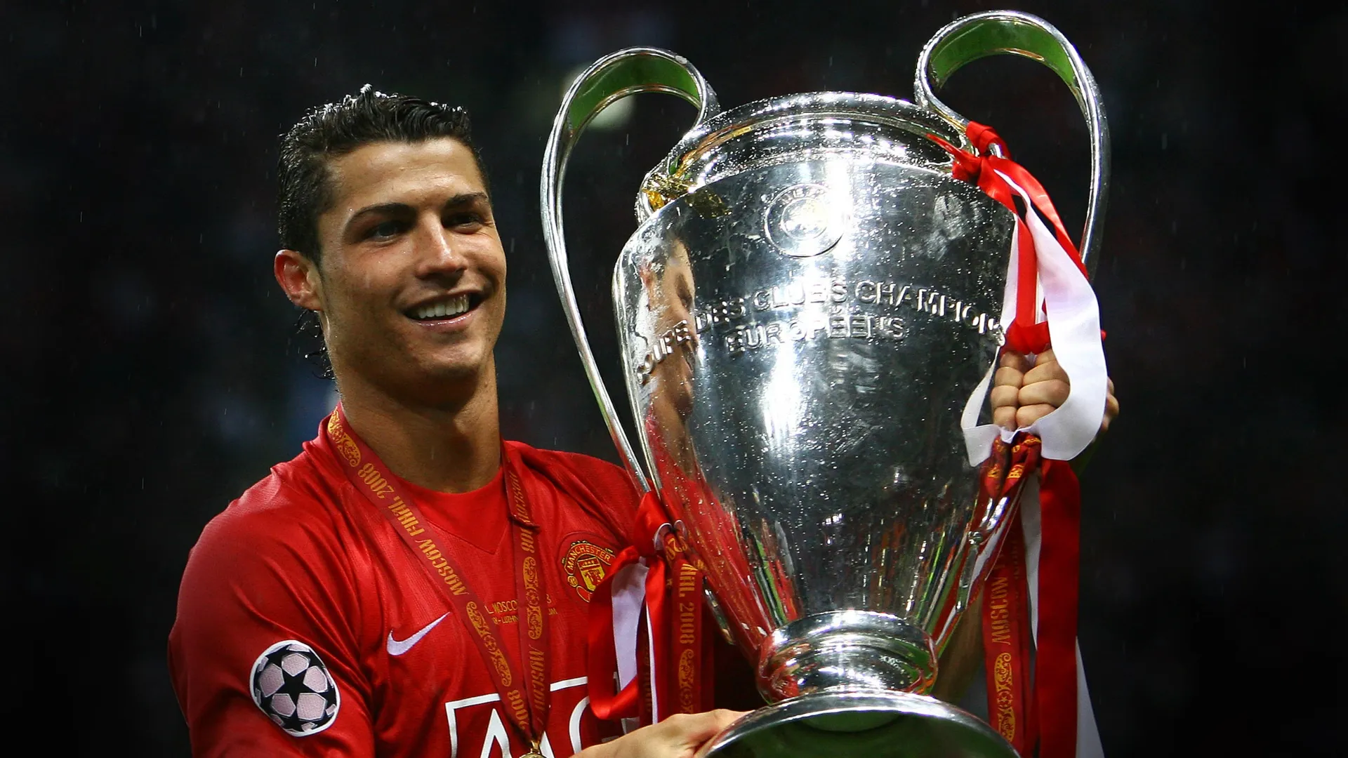 Ronaldo won his first Champions League title with Manchester United in 2008.
