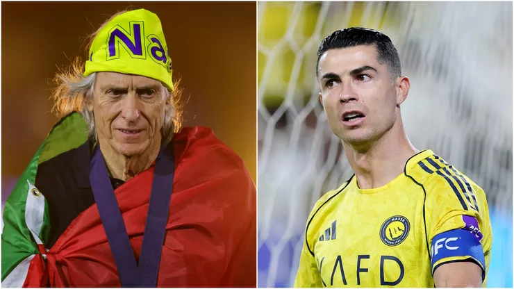 Coach Jorge Jesus and Al Nassr star Cristiano Ronaldo.