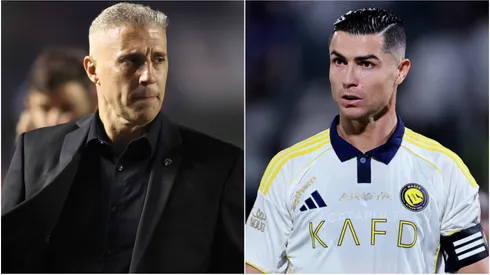 Argentina icon Hernan Crespo and Al Nassr forward Cristiano Ronaldo.