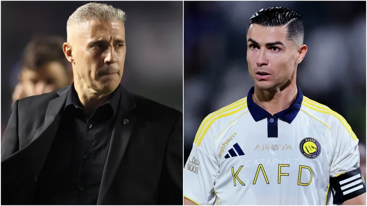 Argentina icon Hernan Crespo and Al Nassr forward Cristiano Ronaldo.