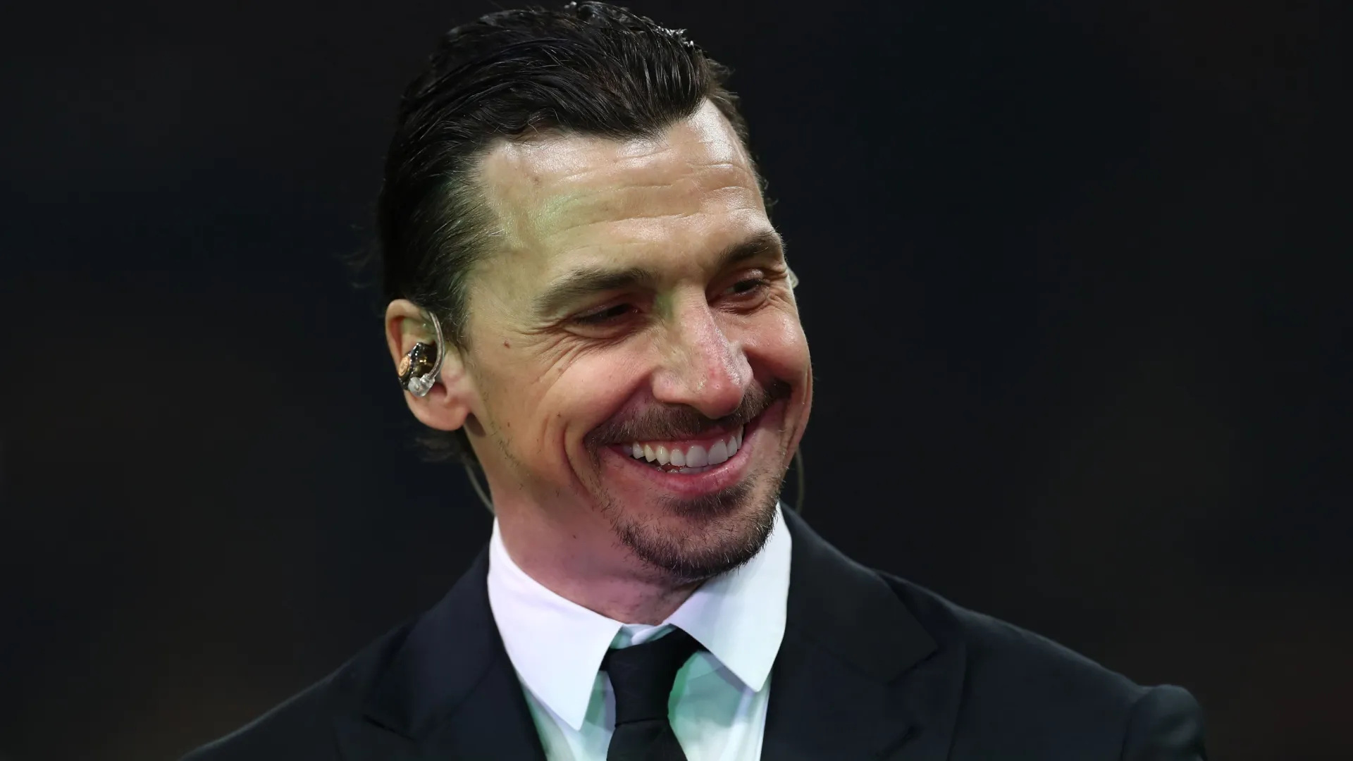 AC Milan Senior Advisor Zlatan Ibrahimovic looks on before the Serie A match.