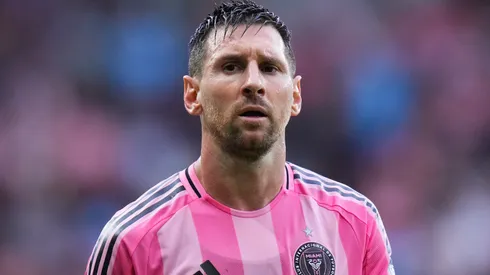 Lionel Messi #10 of Inter Miami CF looks on against the Portland Timbers.