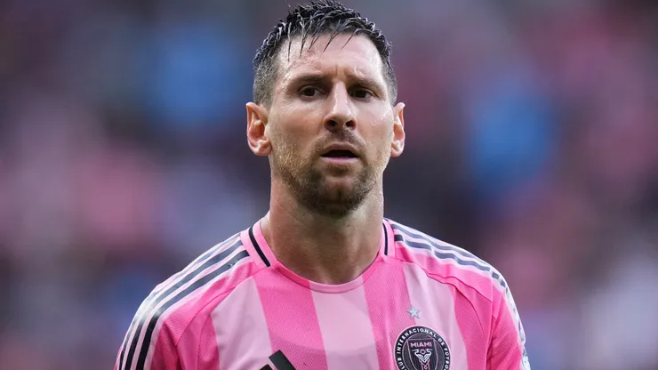 Lionel Messi #10 of Inter Miami CF looks on against the Portland Timbers.