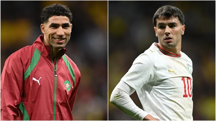 Morocco stars Achraf Hakimi and Brahim Diaz.