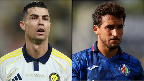 Cristiano Ronaldo (left) and Luis Milla (right)