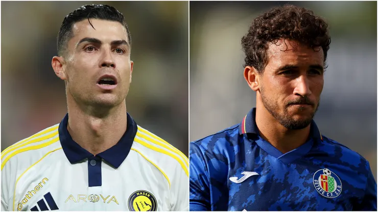 Cristiano Ronaldo (left) and Luis Milla (right)