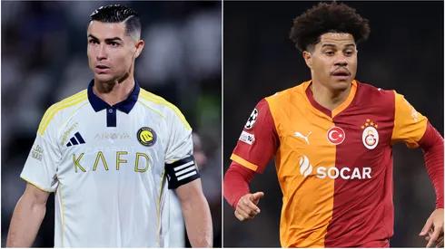 Cristiano Ronaldo of Al Nassr and Gabriel Sara of Galatasaray.