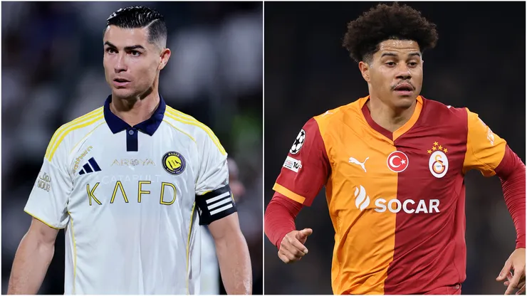 Cristiano Ronaldo of Al Nassr and Gabriel Sara of Galatasaray.