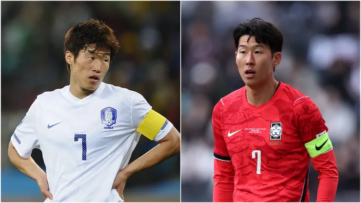 South Korea's Park Ji-sung and Son Heung-min.