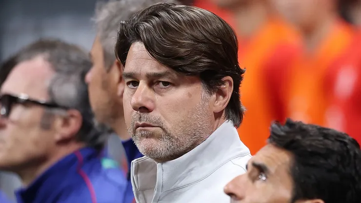 Manager Mauricio Pochettino of the United States looks on.