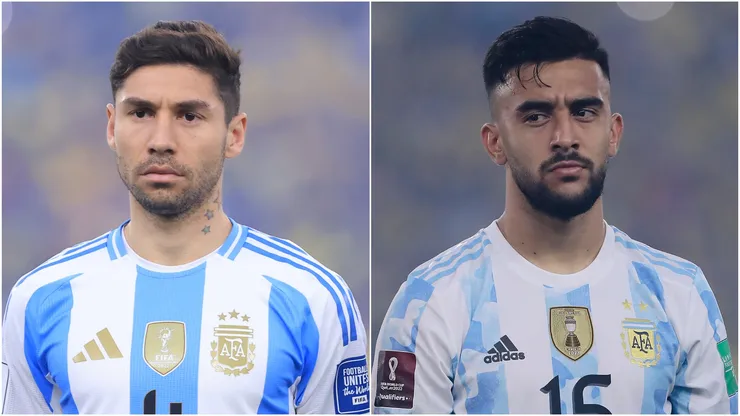 Gonzalo Montiel and Nicolas Gonzalez playing for Argentina.