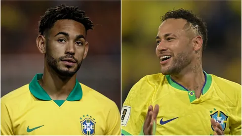 Brazil forwards Matheus Cunha and Neymar.