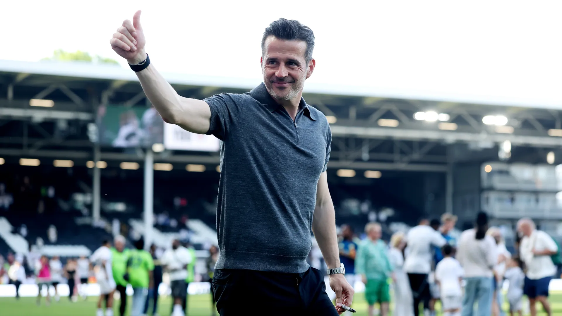 Marco Silva during a Fulham game. (Getty Images)