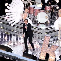 What songs did The Killers perform before the Champions League Final between PSG and Arsenal?