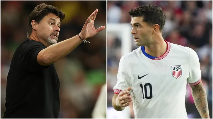 USMNT coach Mauricio Pochettino and forward Christian Pulisic.