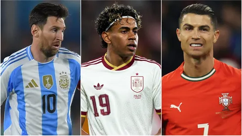Lionel Messi of Argentina, Lamine Yamal of Spain and Cristiano Ronaldo of Portugal.