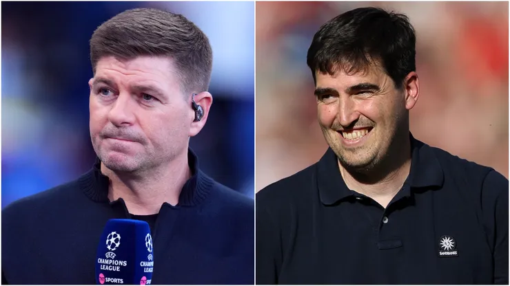 Liverpool legend Steven Gerrard and Andoni Iraola, Former Manager of AFC Bournemouth.