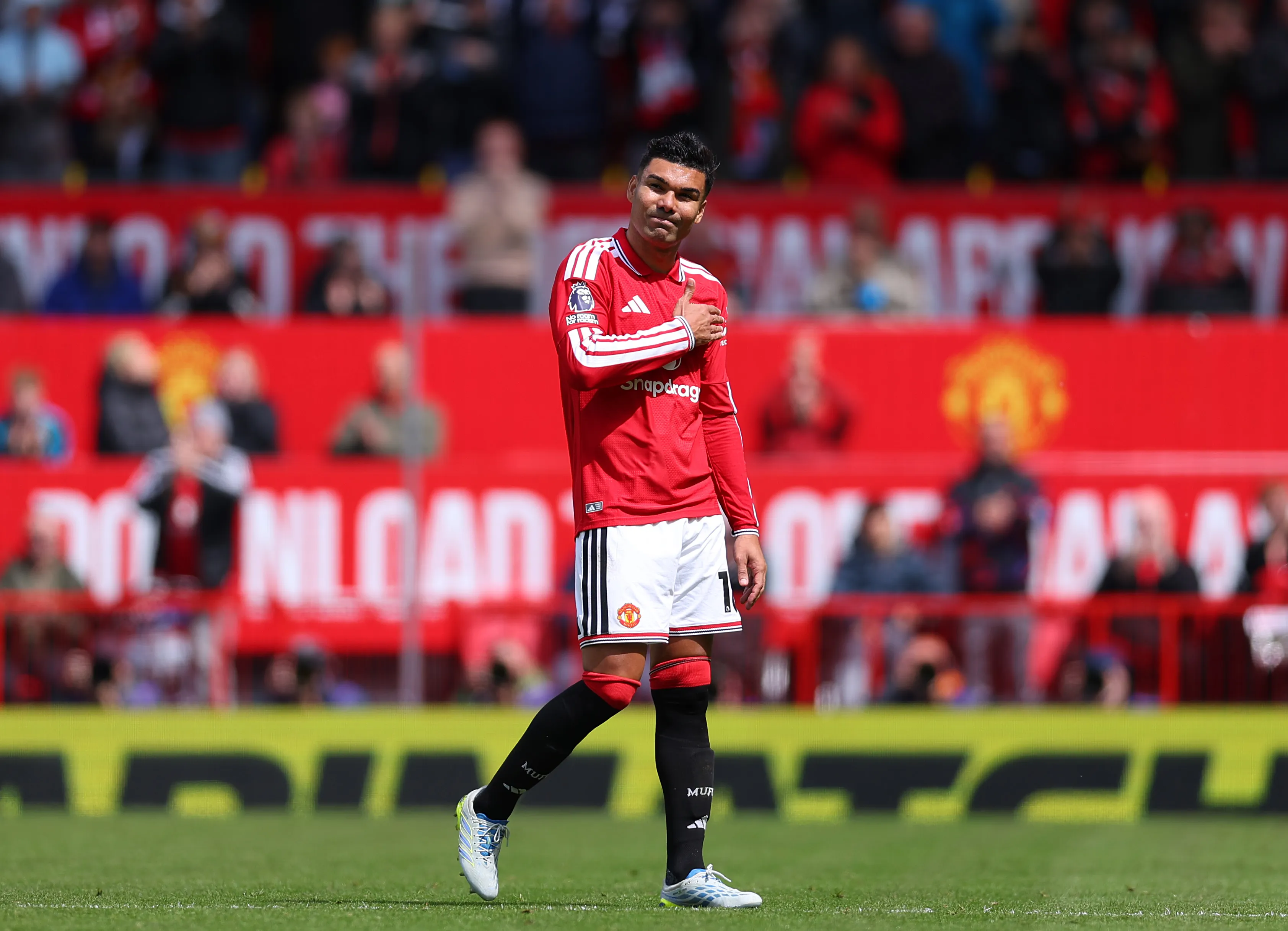 Casemiro of Manchester United reacts during the Premier League match against Nottingham Forest.