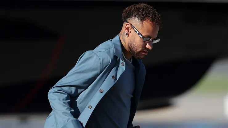 Neymar Jr. of Team Brazil arrives to the United States ahead of the World Cup at Newark Liberty International Airport on June 02, 2026.