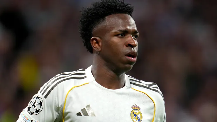 Vinicius Junior of Real Madrid looks on during the UEFA Champions League 2025/26.