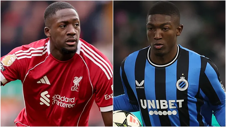 Ibrahima Konate of Liverpool and Joel Ordóñez of Club Brugge KV.